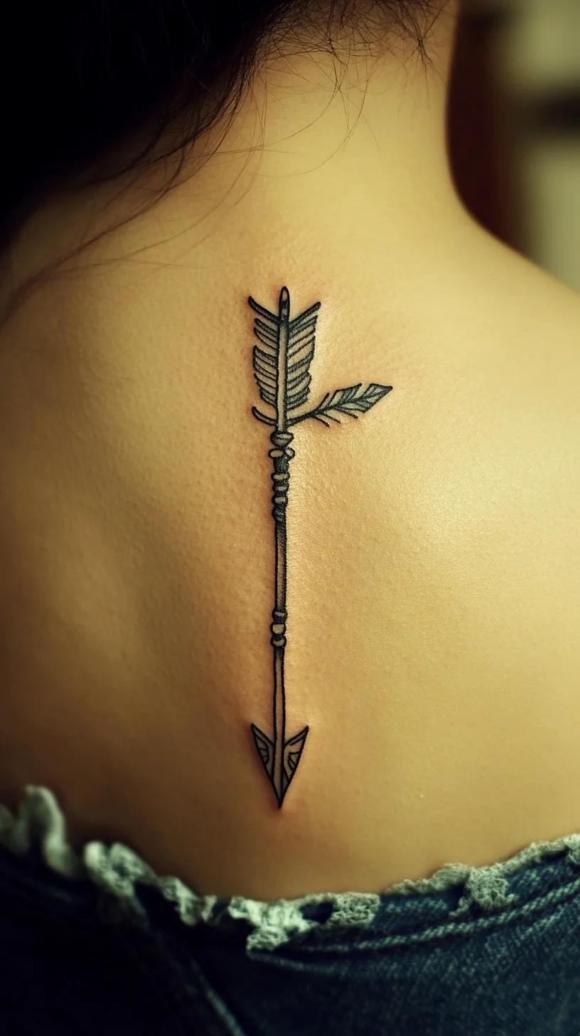 Embrace Strength and Direction with This Stunning Arrow Tattoo Design