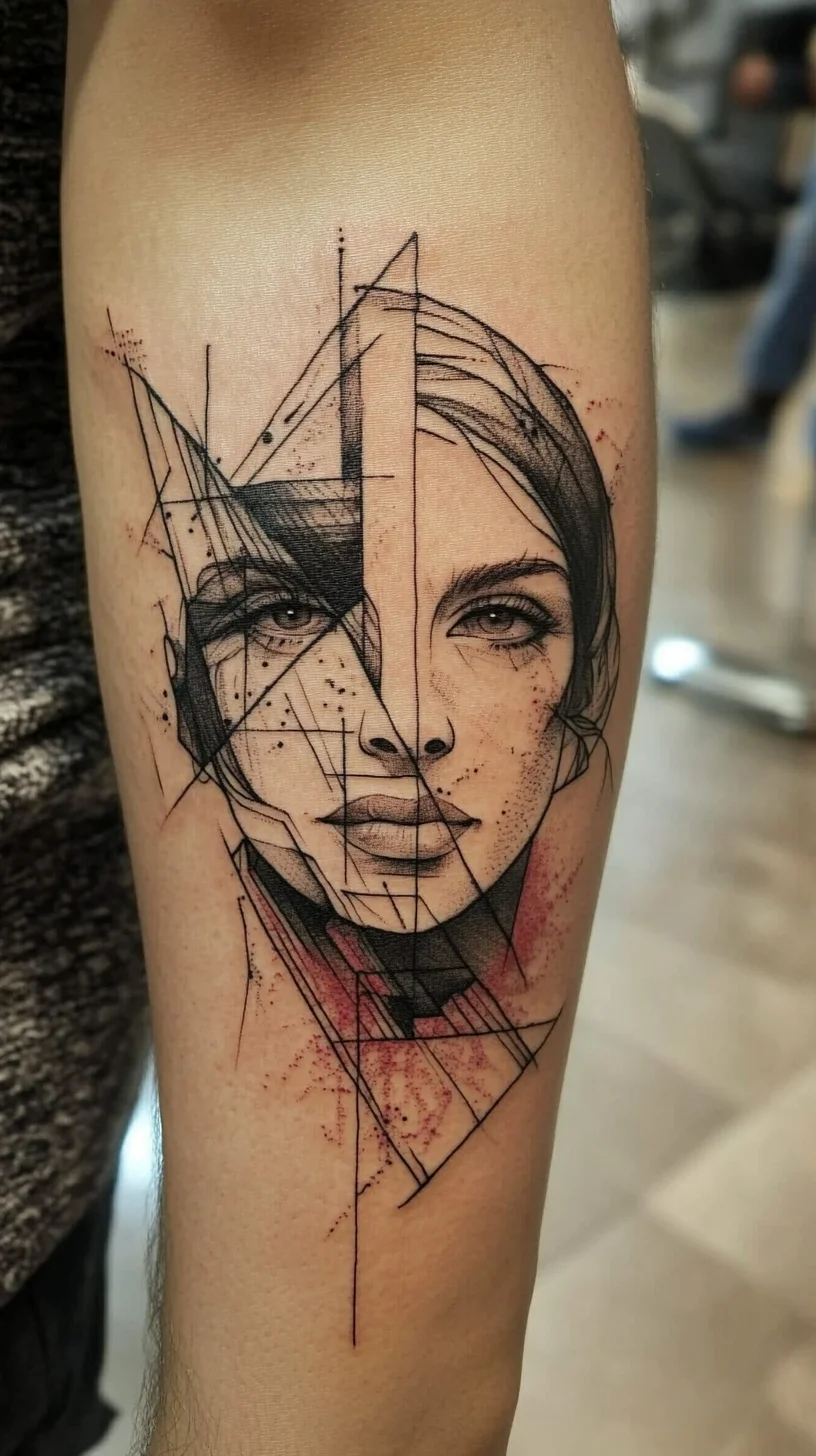 Embrace the Bold: Geometric Portrait Tattoos for a Modern Edge