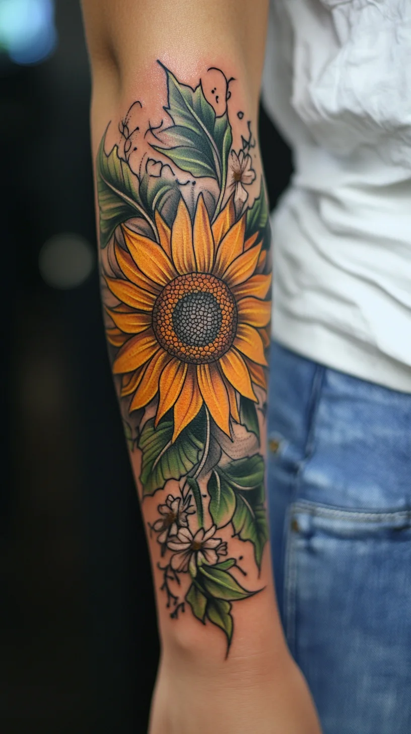 Embrace the Sunshine: A Radiant Sunflower Tattoo for Vibrant Personal Expression