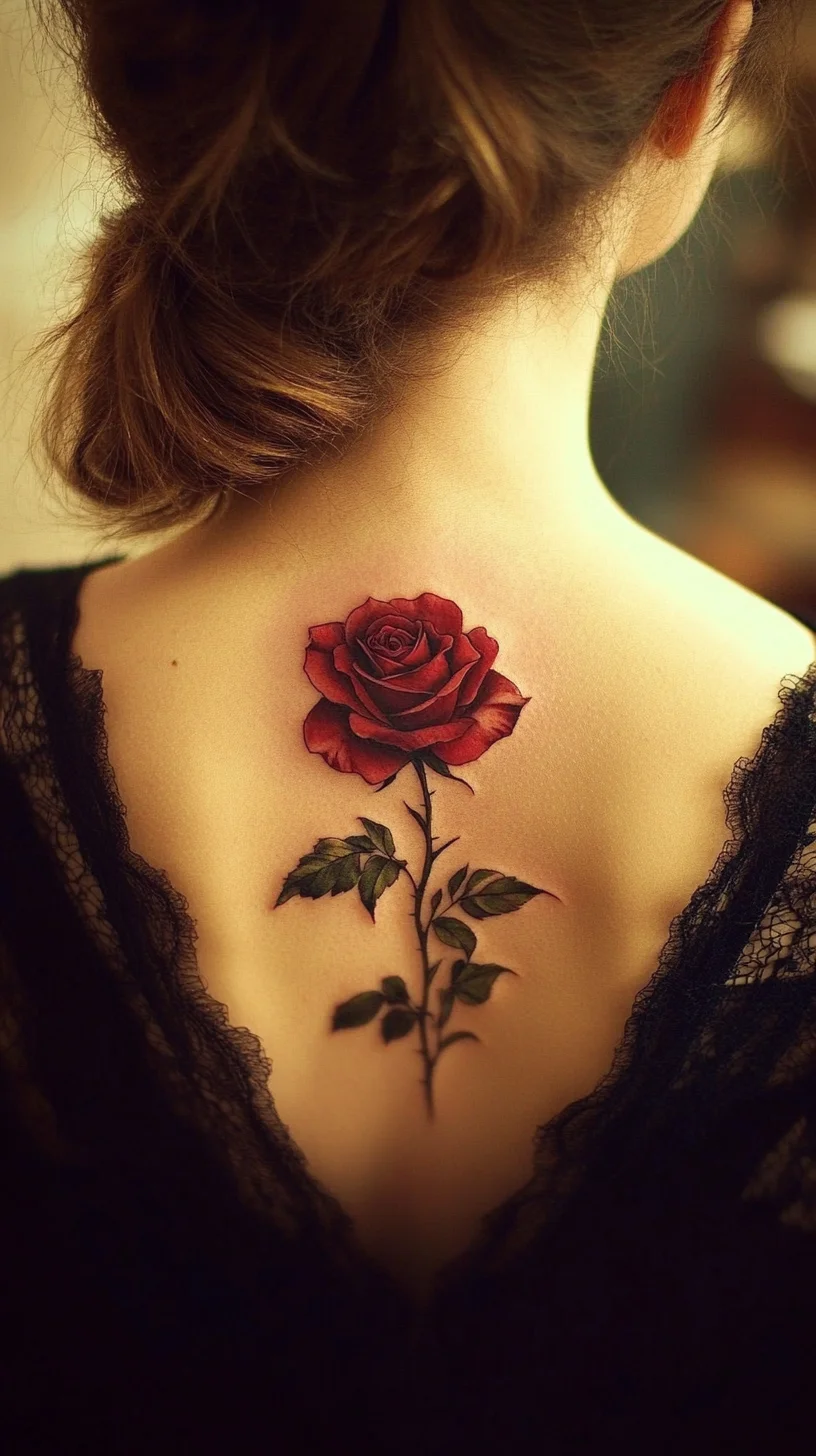 Embrace Timeless Elegance with This Stunning Rose Tattoo Design