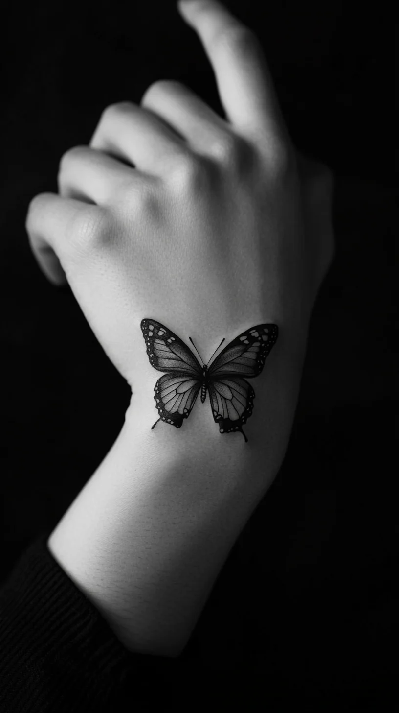 Embrace Transformation: Stunning Butterfly Tattoo for Elegant Simplicity