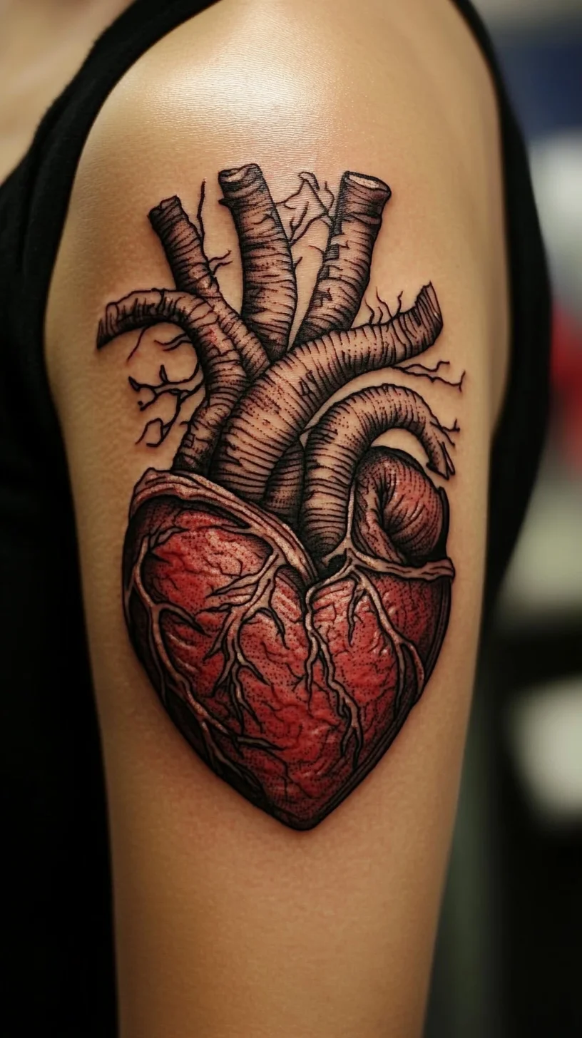 Embrace Your Passion: The Striking Realism of Heart-Inspired Tattoos