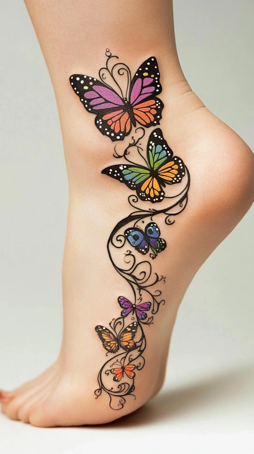 Enchanting Butterfly Tattoo: A Colorful Expression of Freedom and Elegance