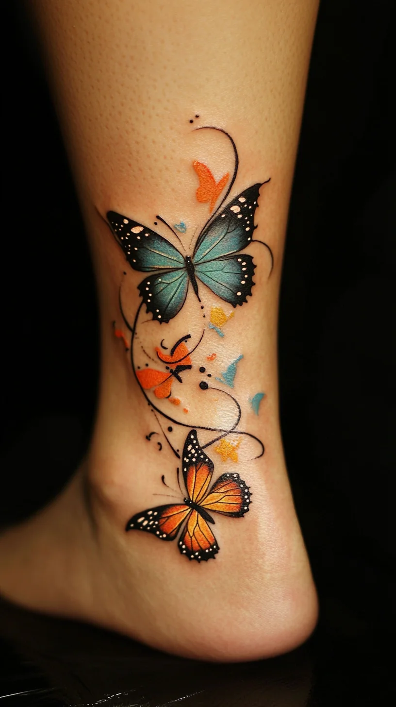 Enchanting Butterfly Tattoo: A Delicate Dance of Colors on Your Skin