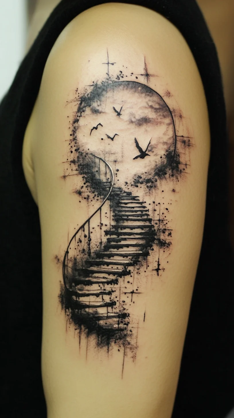 Enigmatic Stairway to the Moon: A Tattoo That Tells a Story