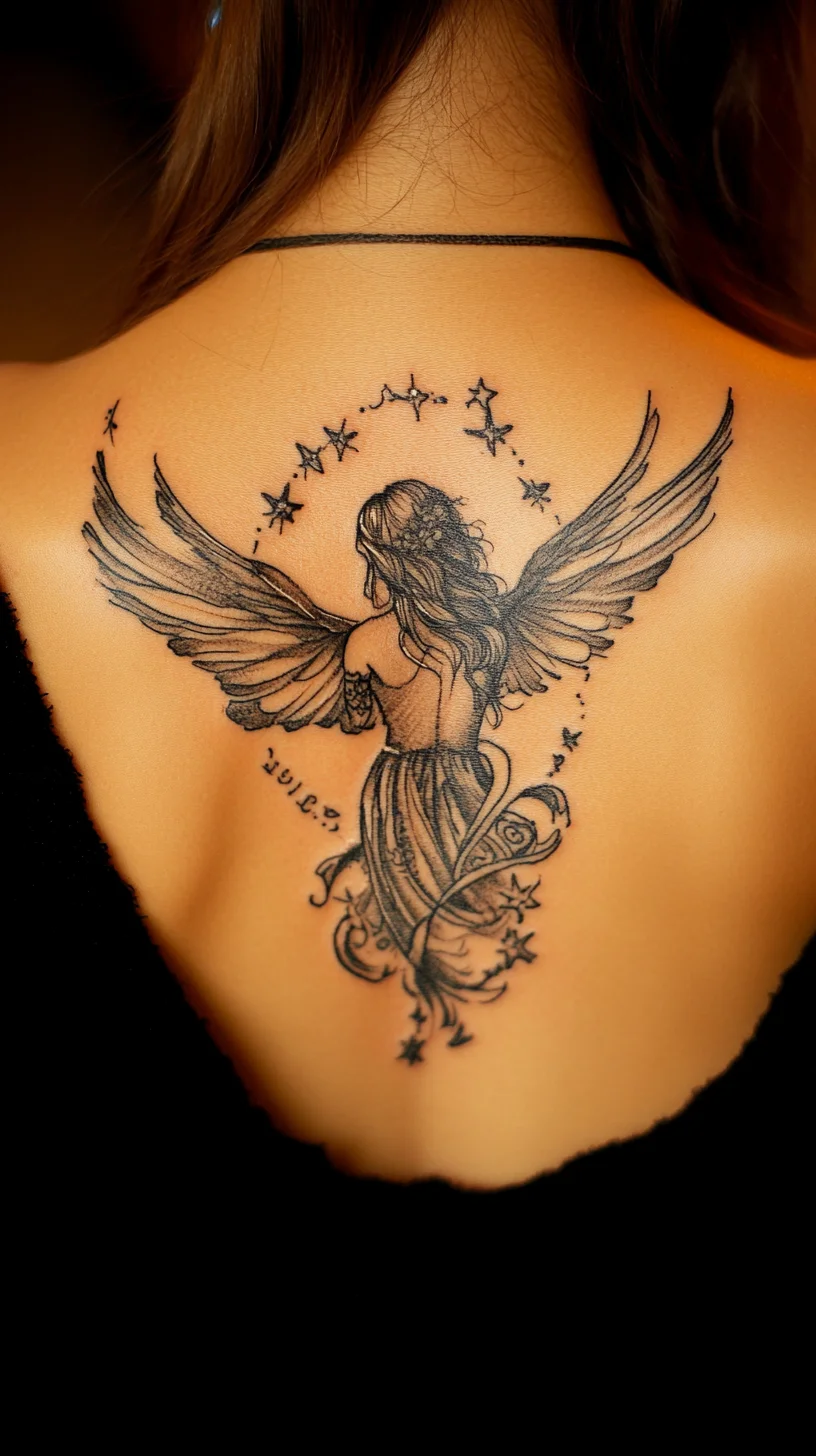 Ethereal Angel Tattoo: A Celestial Touch for Your Aesthetic