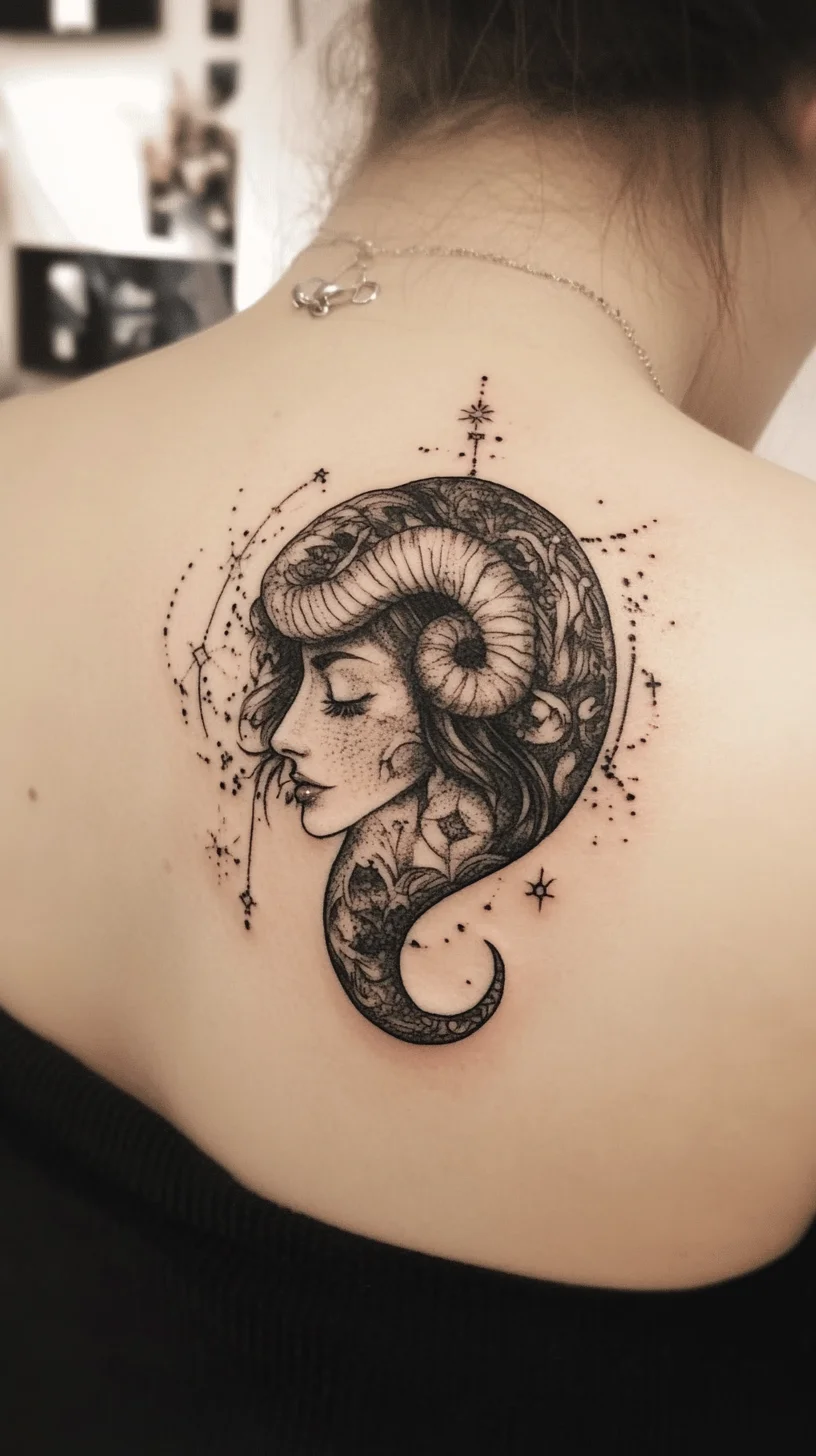 Ethereal Beauty: A Celestial-Inspired Tattoo Design for the Dreamy Romantic