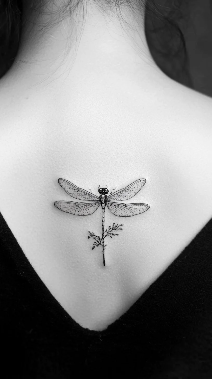 Ethereal Elegance: The Delicate Dragonfly Tattoo for Chic Minimalists