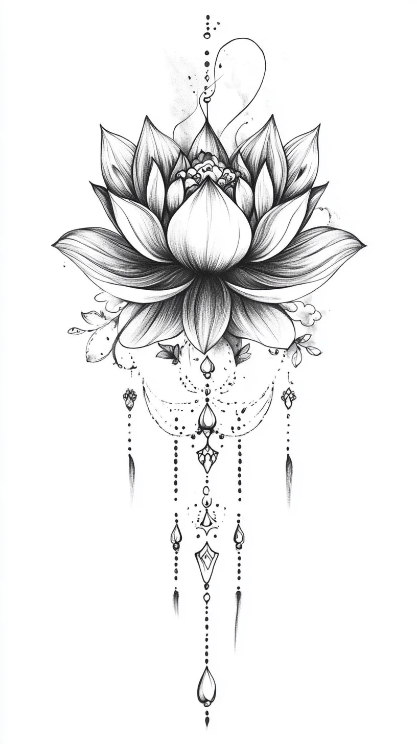 Exquisite Lotus Flower Tattoo: A Symbol of Beauty and Resilience