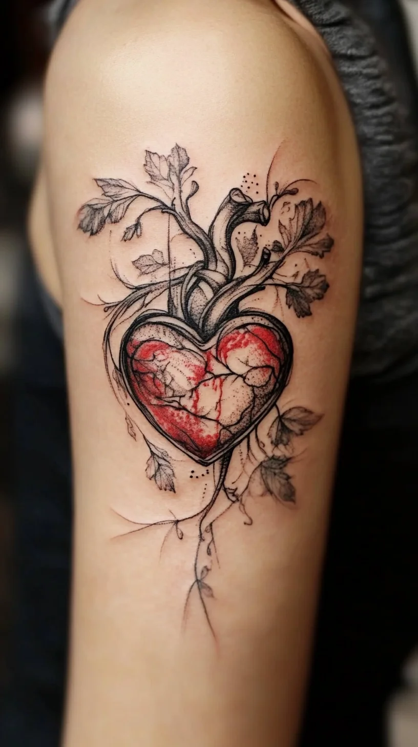 Heartfelt Ink: A Stunningly Artistic Tattoo Melding Love and Nature