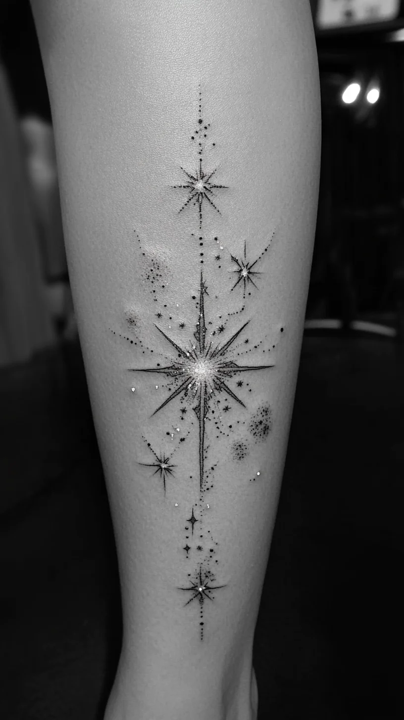 Illuminate Your Skin: Stunning Cosmic Starburst Tattoo Inspiration