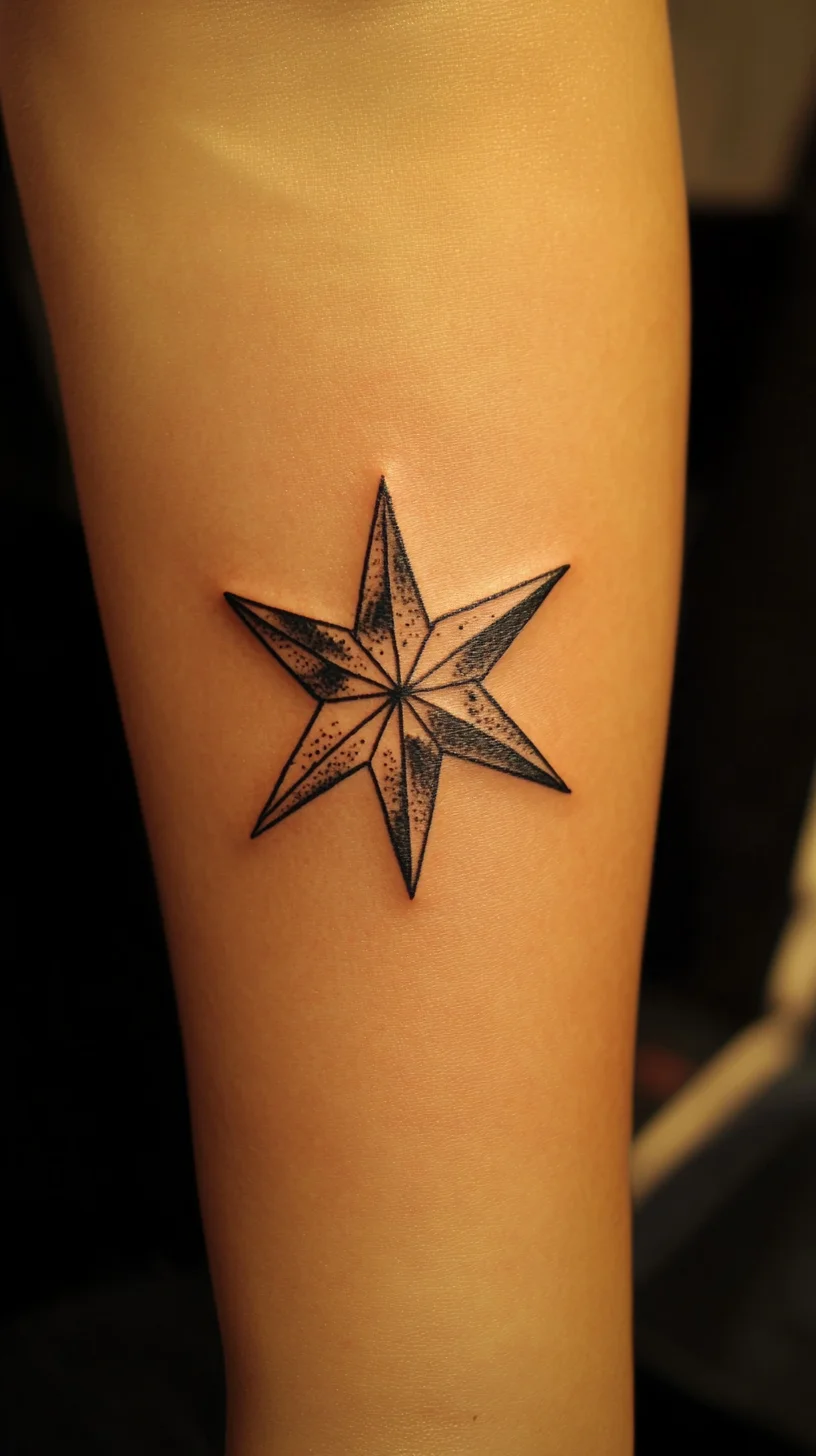 Illuminate Your Skin with a Stunning Star Compass Tattoo