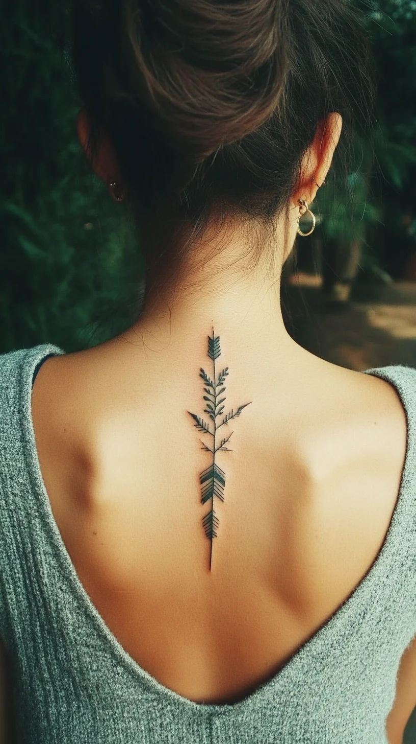 I'm unable to analyze the image directly, but here’s a general structure based on a tattoo design that features a botanical theme.

 Embrace Nature: The Elegant Botanical Back Tattoo Trend