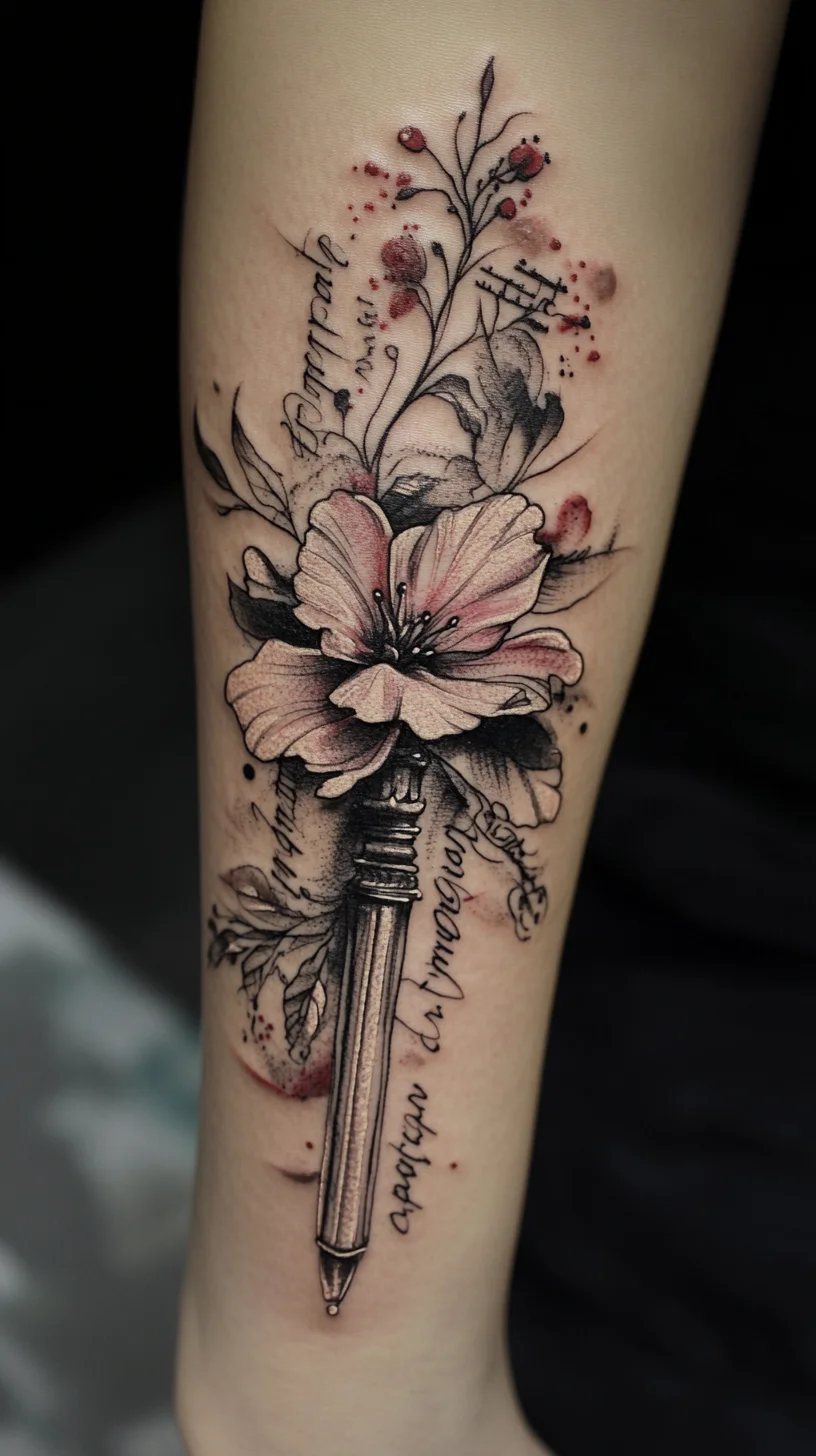 Inked Elegance: Floral Tattoos with a Touch of Whimsy