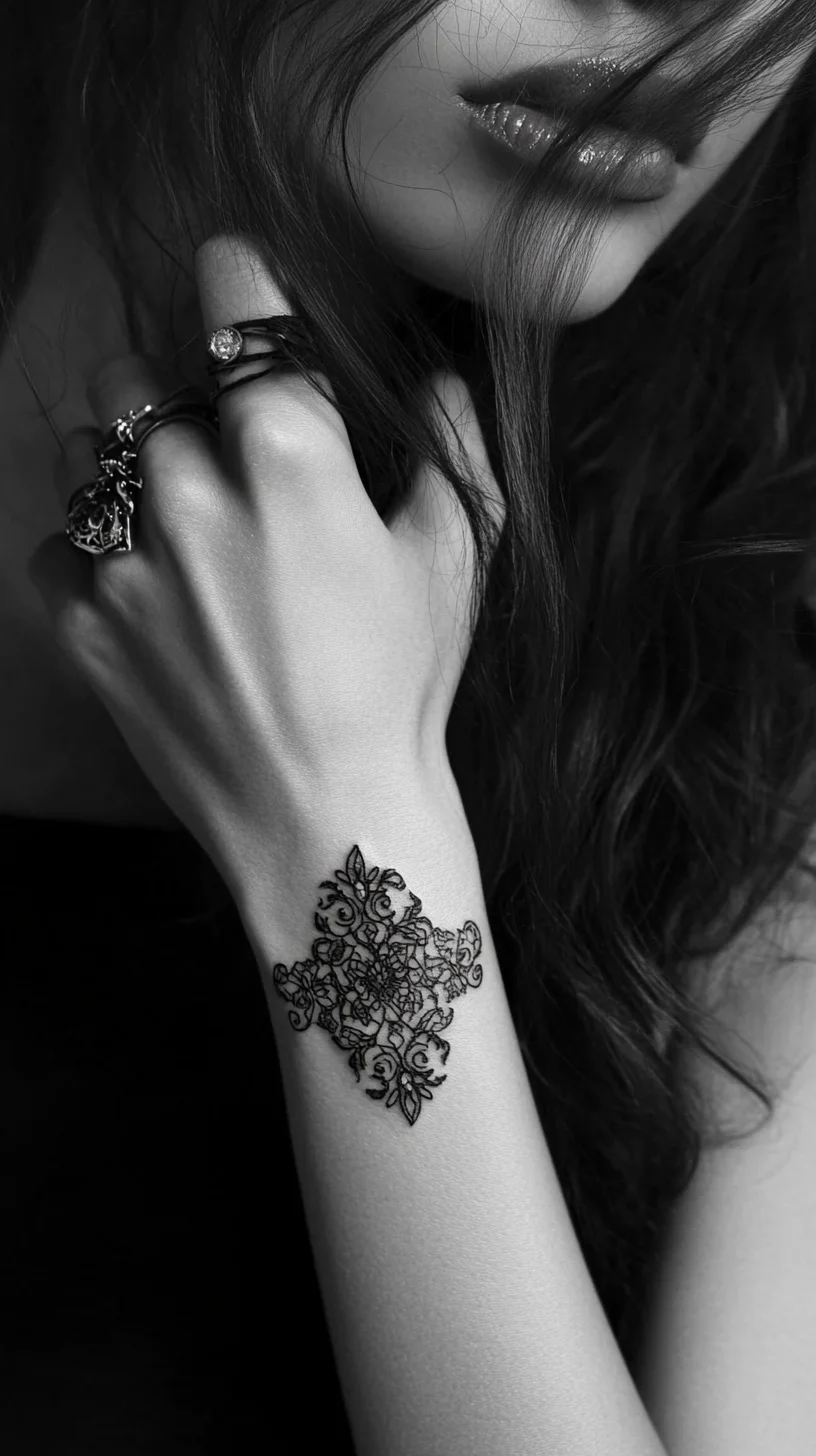 Intricate Black Floral Tattoo: A Timeless Elegance