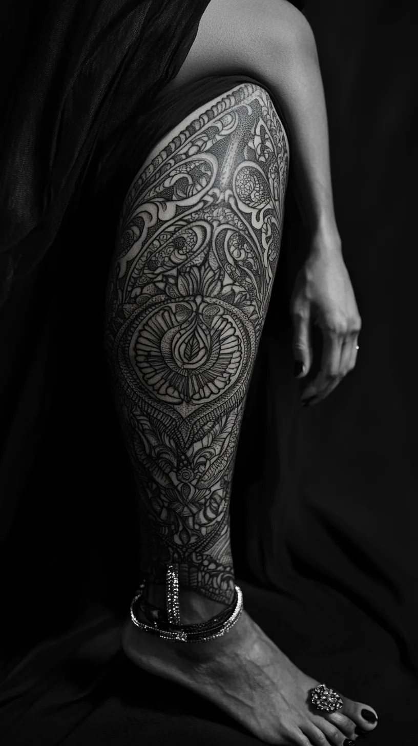 Intricate Black Lace Tattoo: A Stunning Statement of Elegance and Artistry