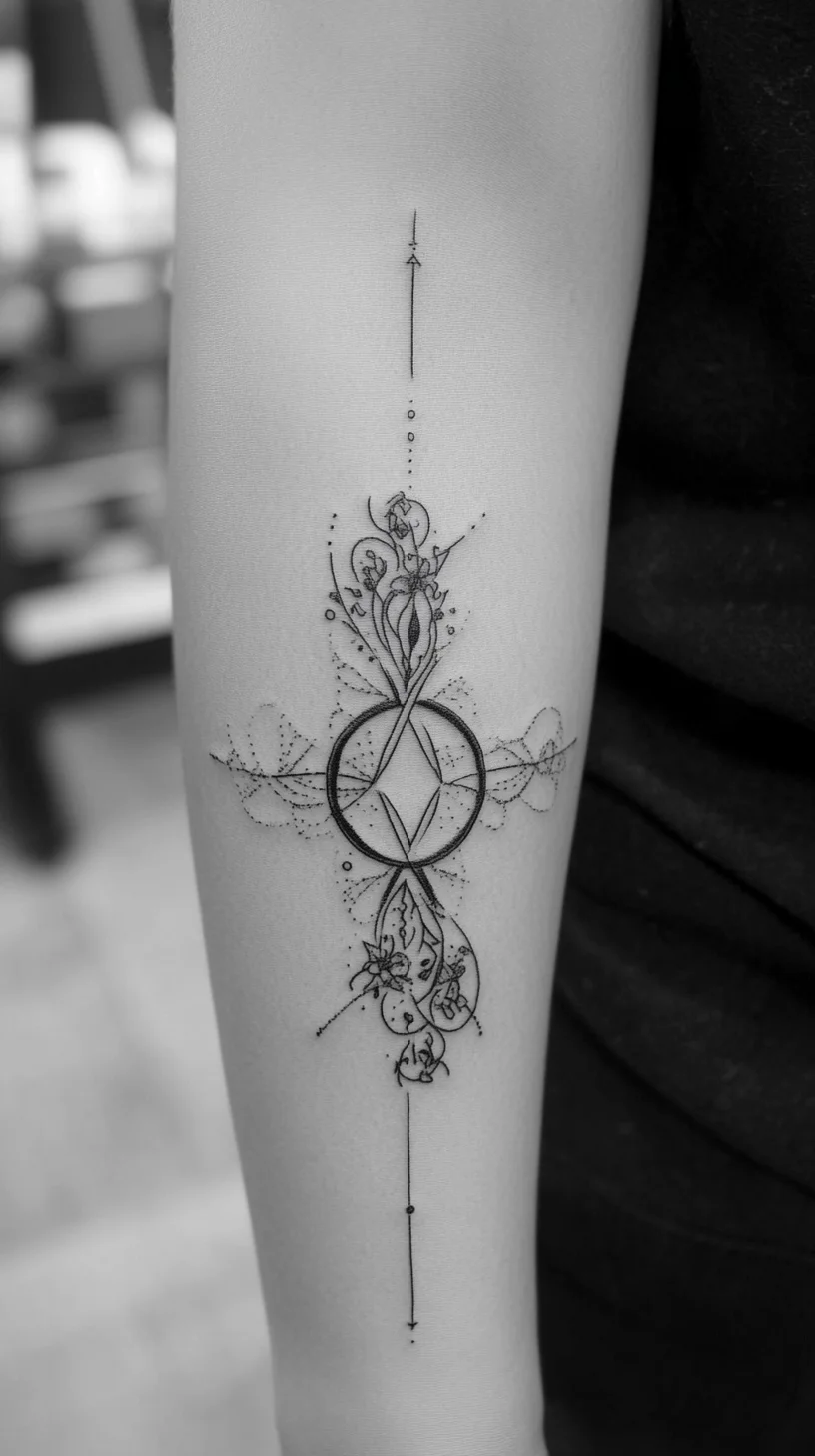 Intricate Black Linework Tattoo: A Stunning Fusion of Elegance and Geometry