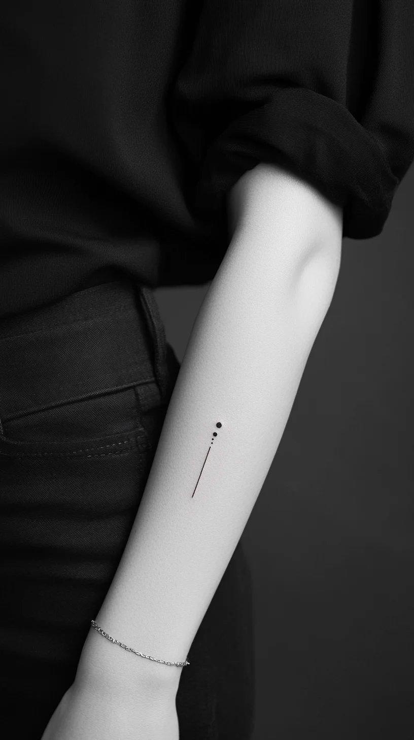 Minimalist Line Art Tattoo: Bold Simplicity for Effortless Style