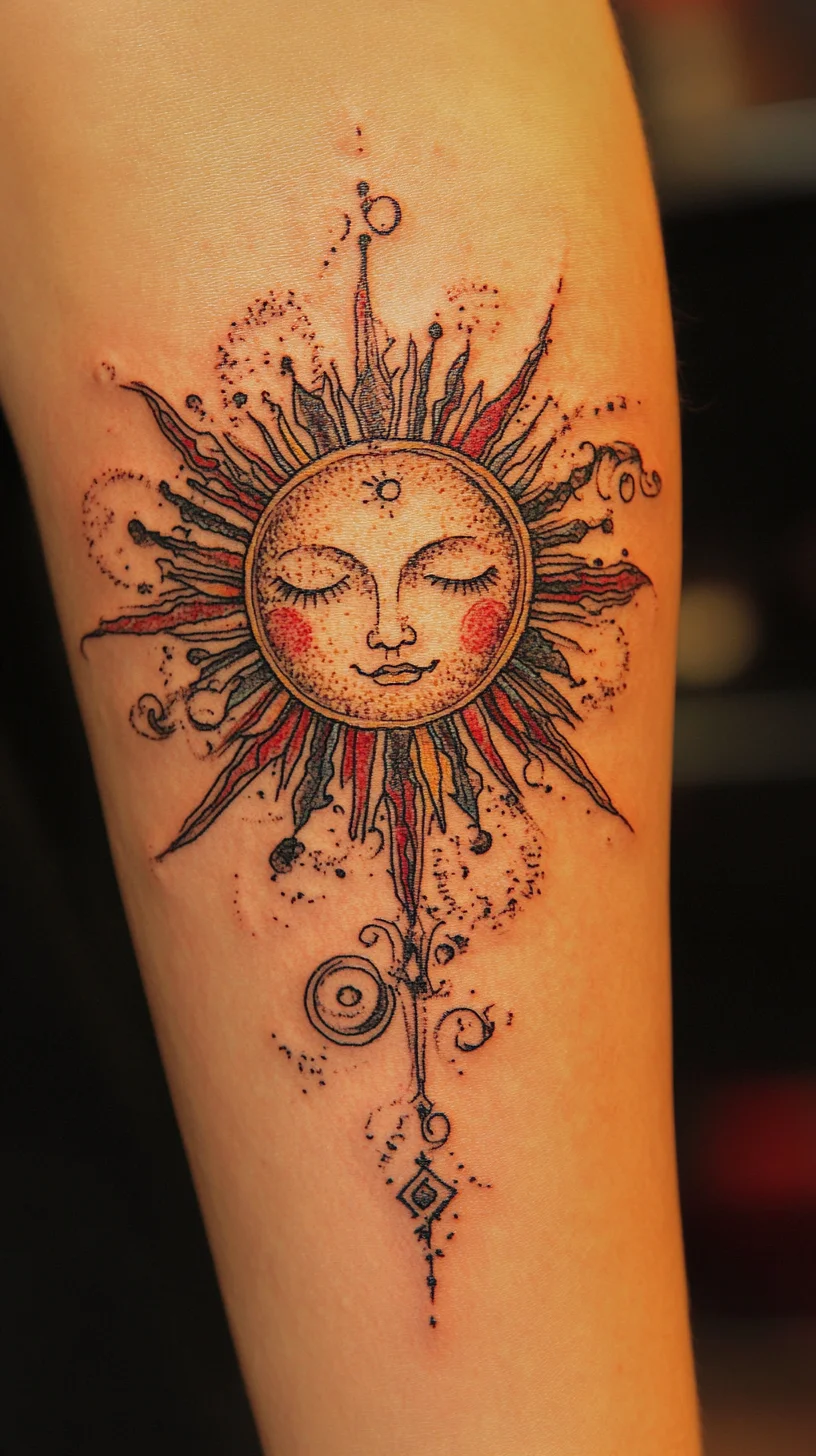 Radiant Sun Tattoo: Embrace the Power of Solar Energy on Your Skin