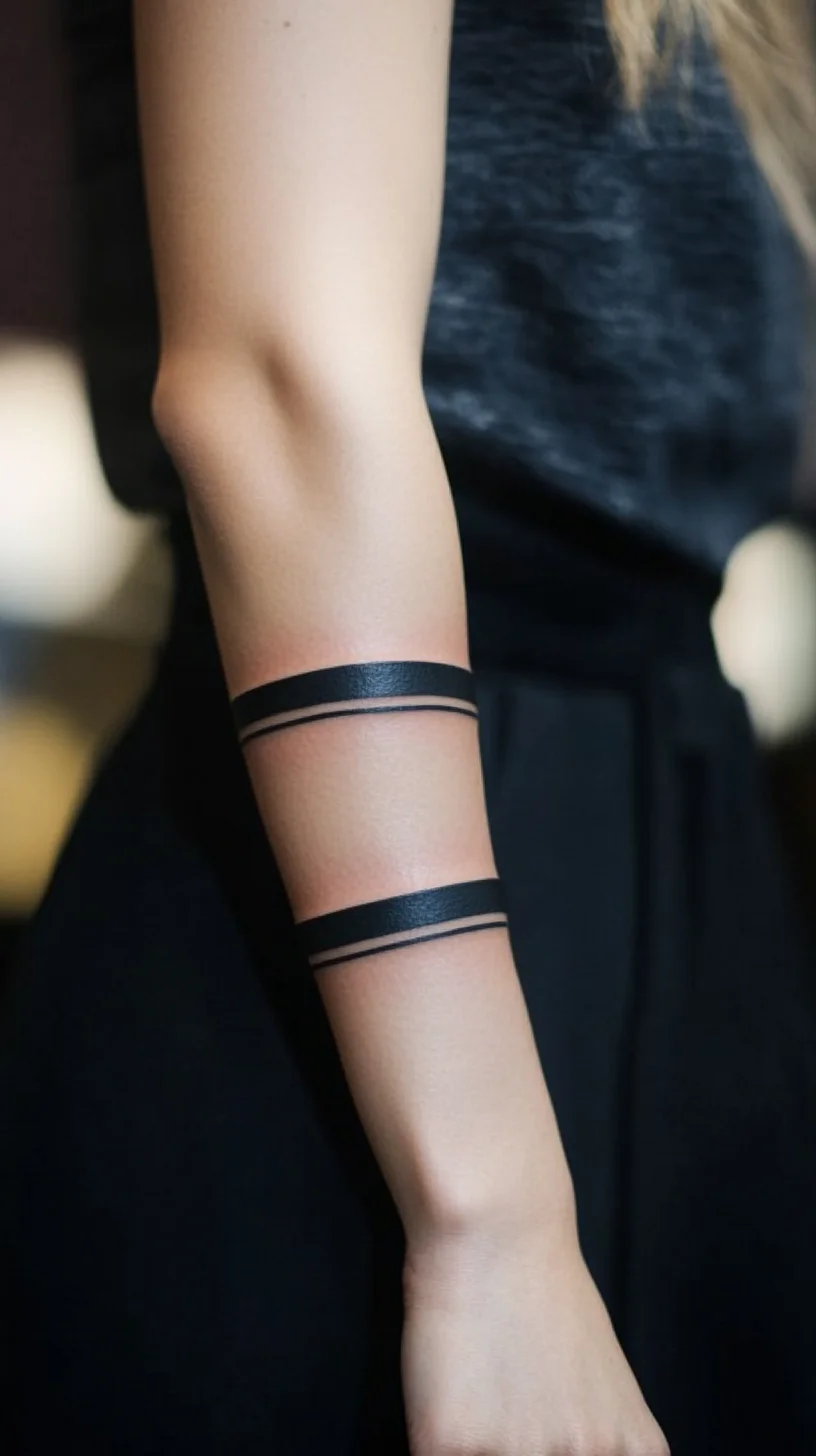 Sleek and Stylish: Bold Black Band Tattoos for the Modern Minimalist