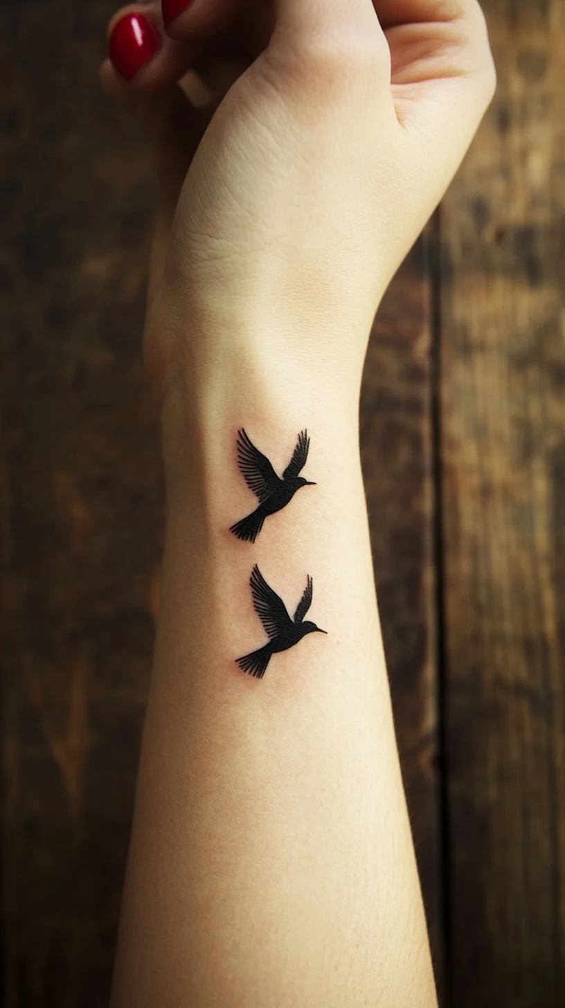 Soaring Beauty: Embrace Freedom with Minimalist Bird Tattoos