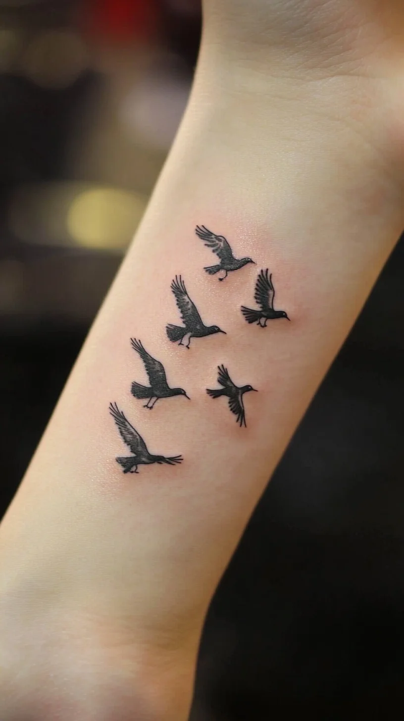 Soaring Elegance: Embrace Freedom with a Graceful Bird Tattoo Design