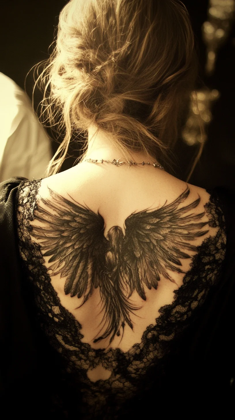 Soaring Elegance: The Majestic Angel Wings Tattoo for a Bold Statement