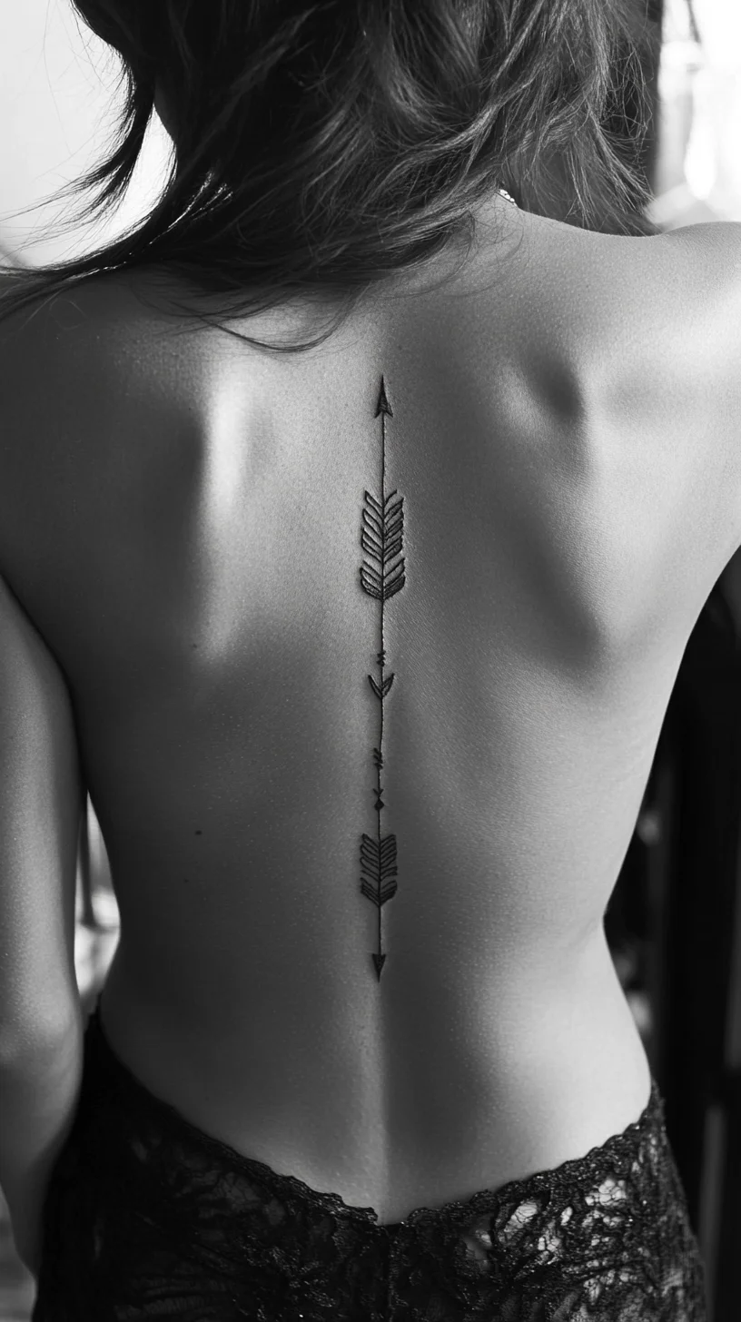 Striking Arrow Tattoo: A Symbol of Strength and Direction for Bold Souls