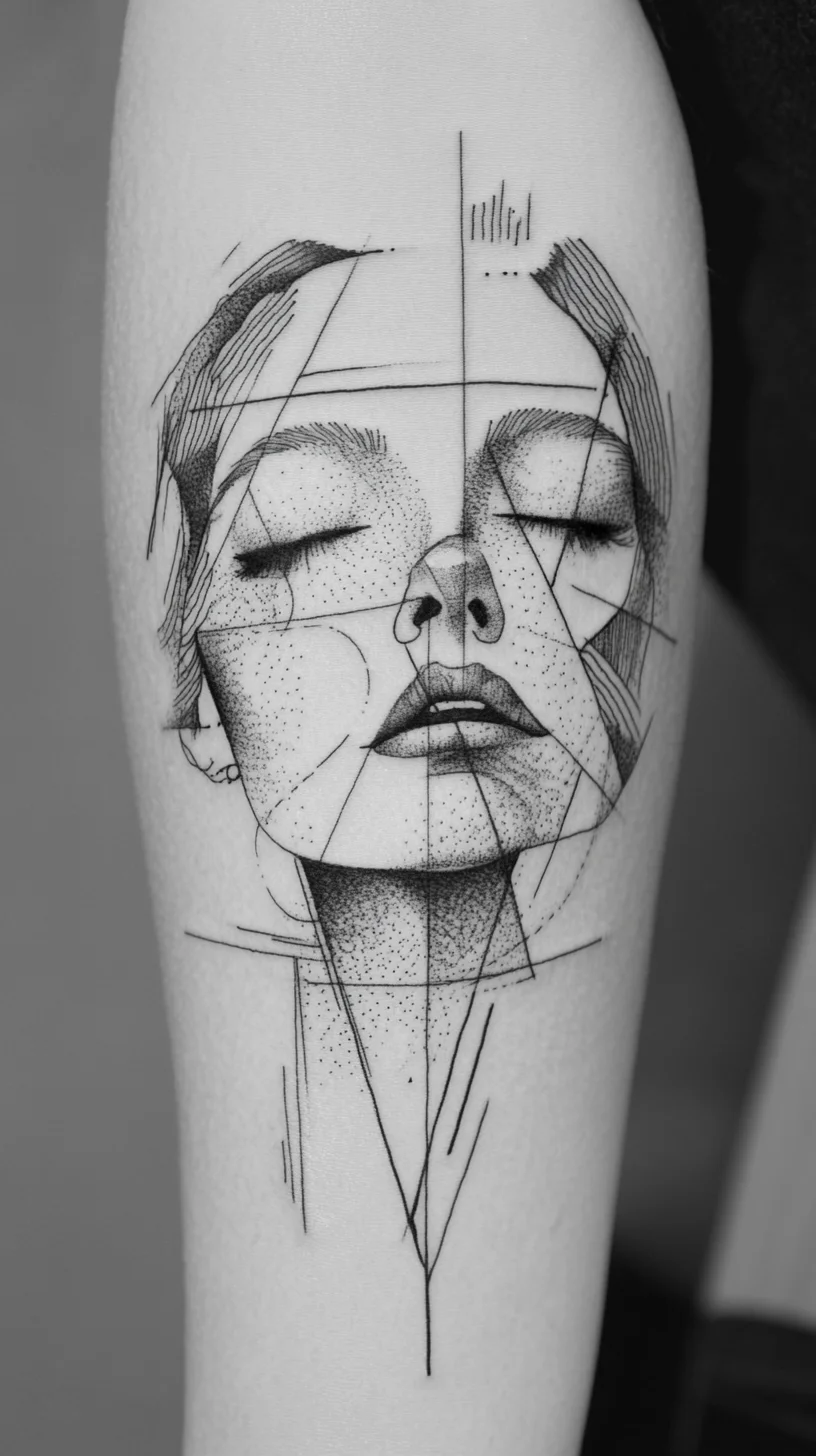 Striking Geometric Tattoo: Art Meets Elegance in Skin Design