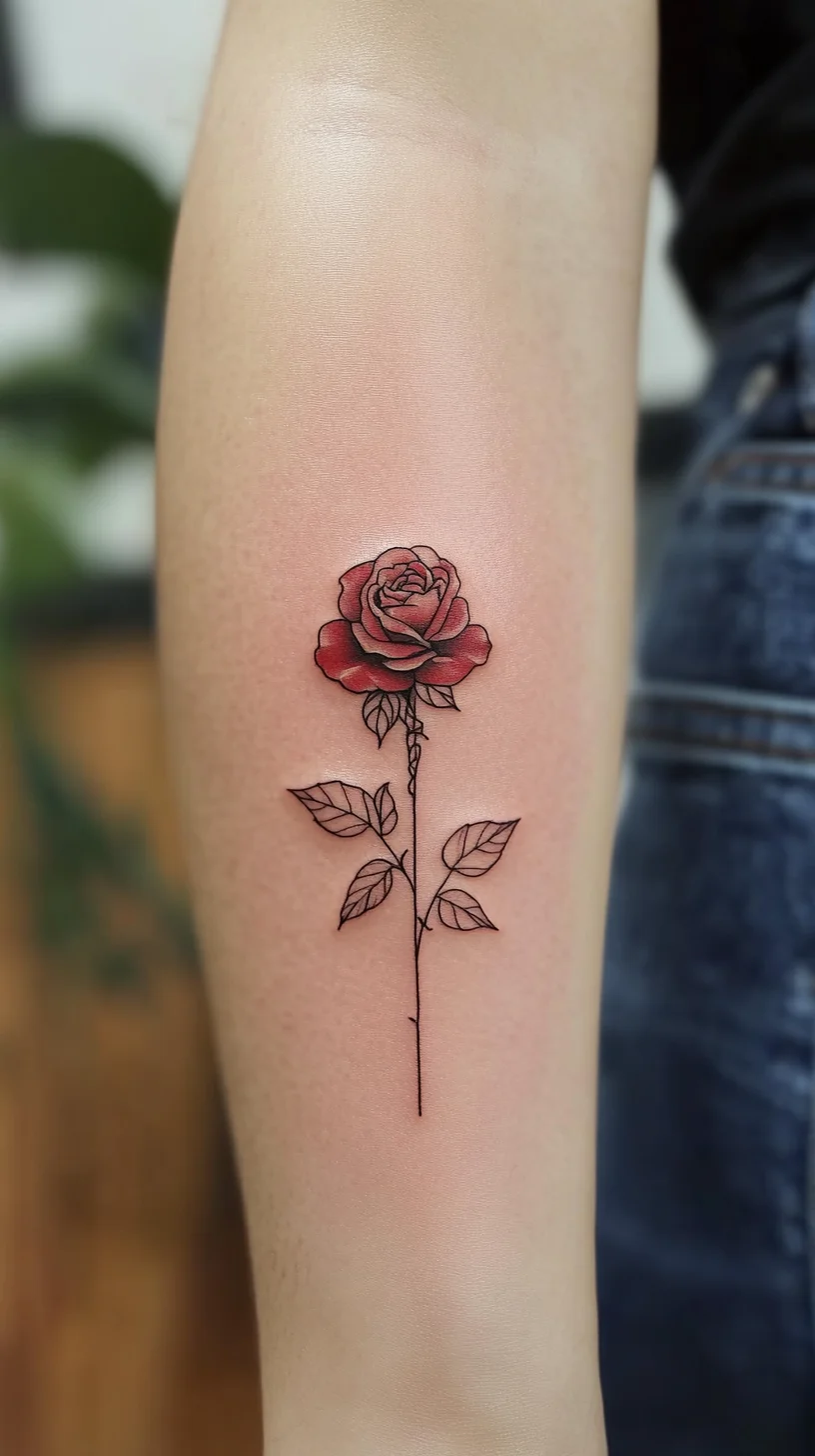 Stunning Realistic Rose Tattoo: A Blooming Statement of Elegance