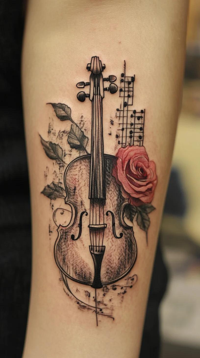 Timeless Elegance: A Musical Tattoo Combining Artistry and Romance