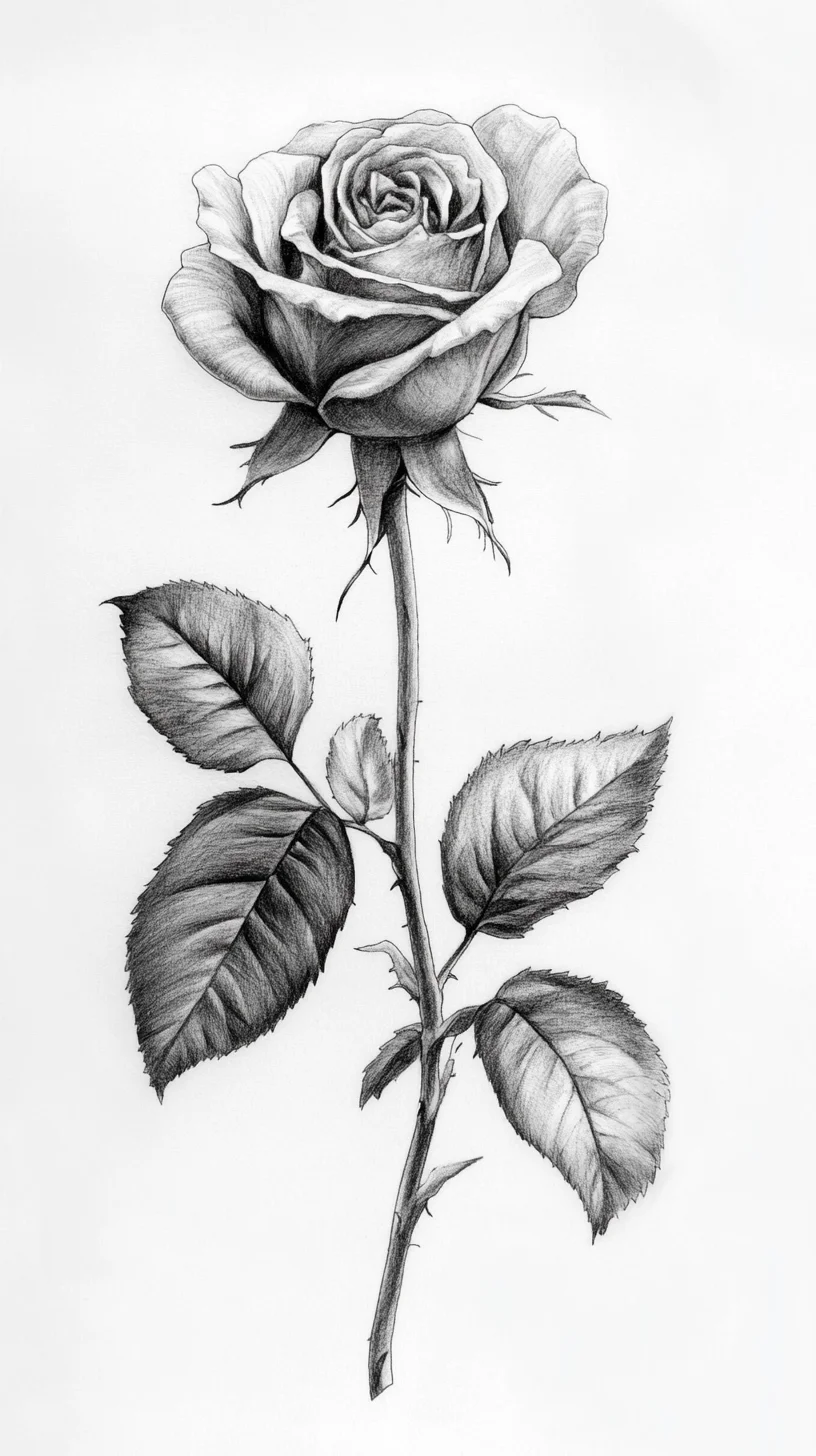 Timeless Elegance: Stunning Black and Gray Rose Tattoo Design