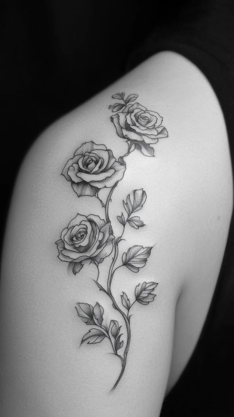 Timeless Elegance: Stunning Black Rose Tattoo for Effortless Chic