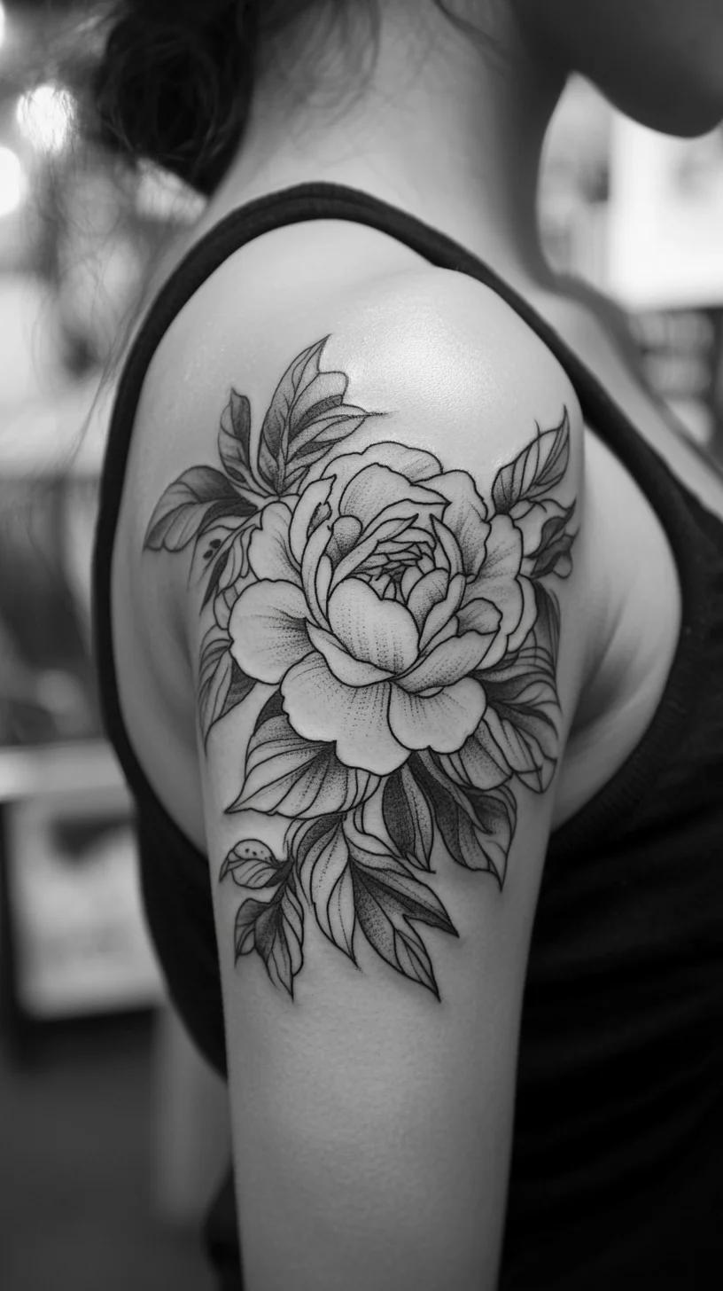 Timeless Elegance: The Black and Grey Floral Tattoo for a Classic Touch