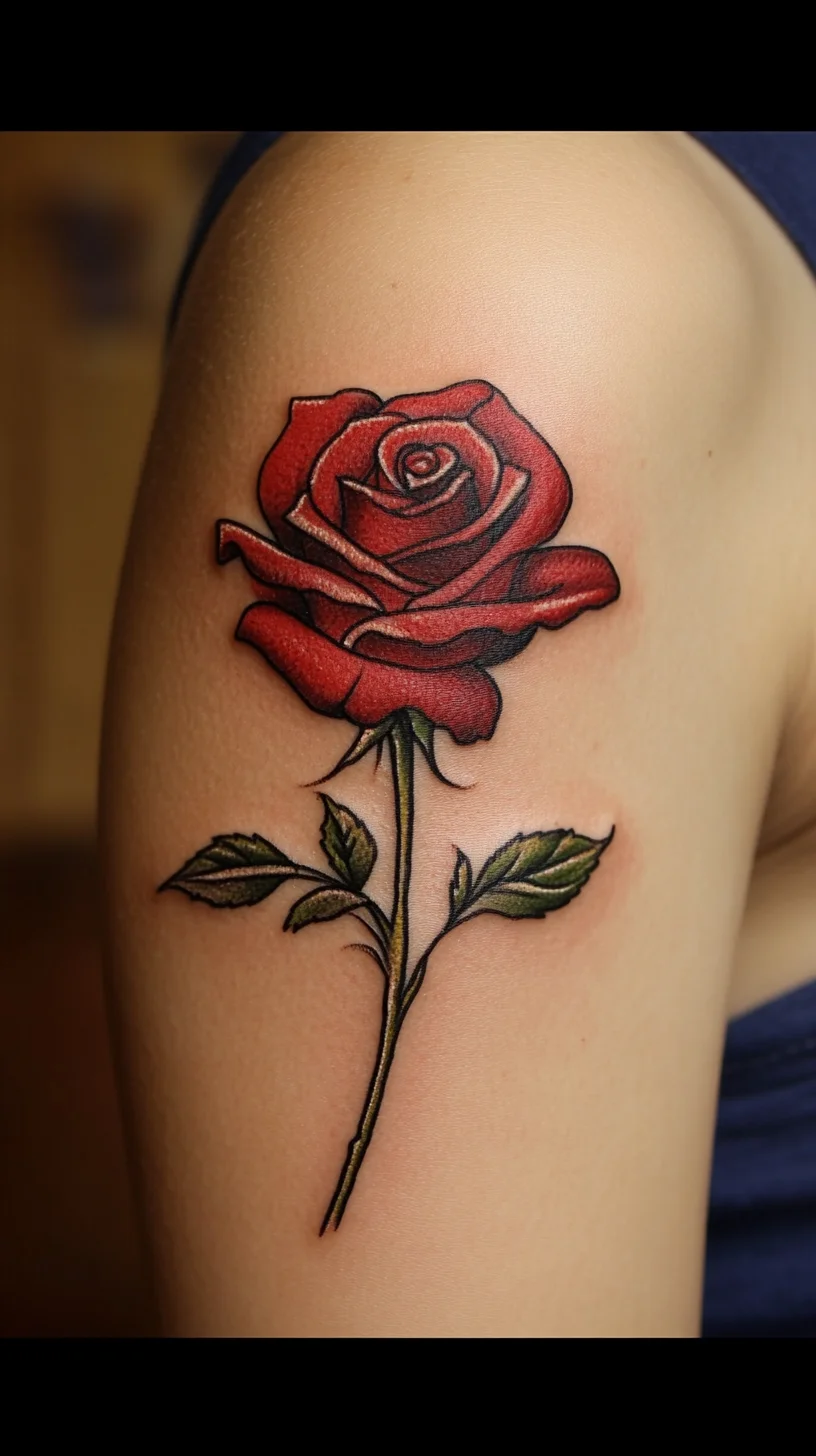 Timeless Elegance: The Classic Red Rose Tattoo for Effortless Style