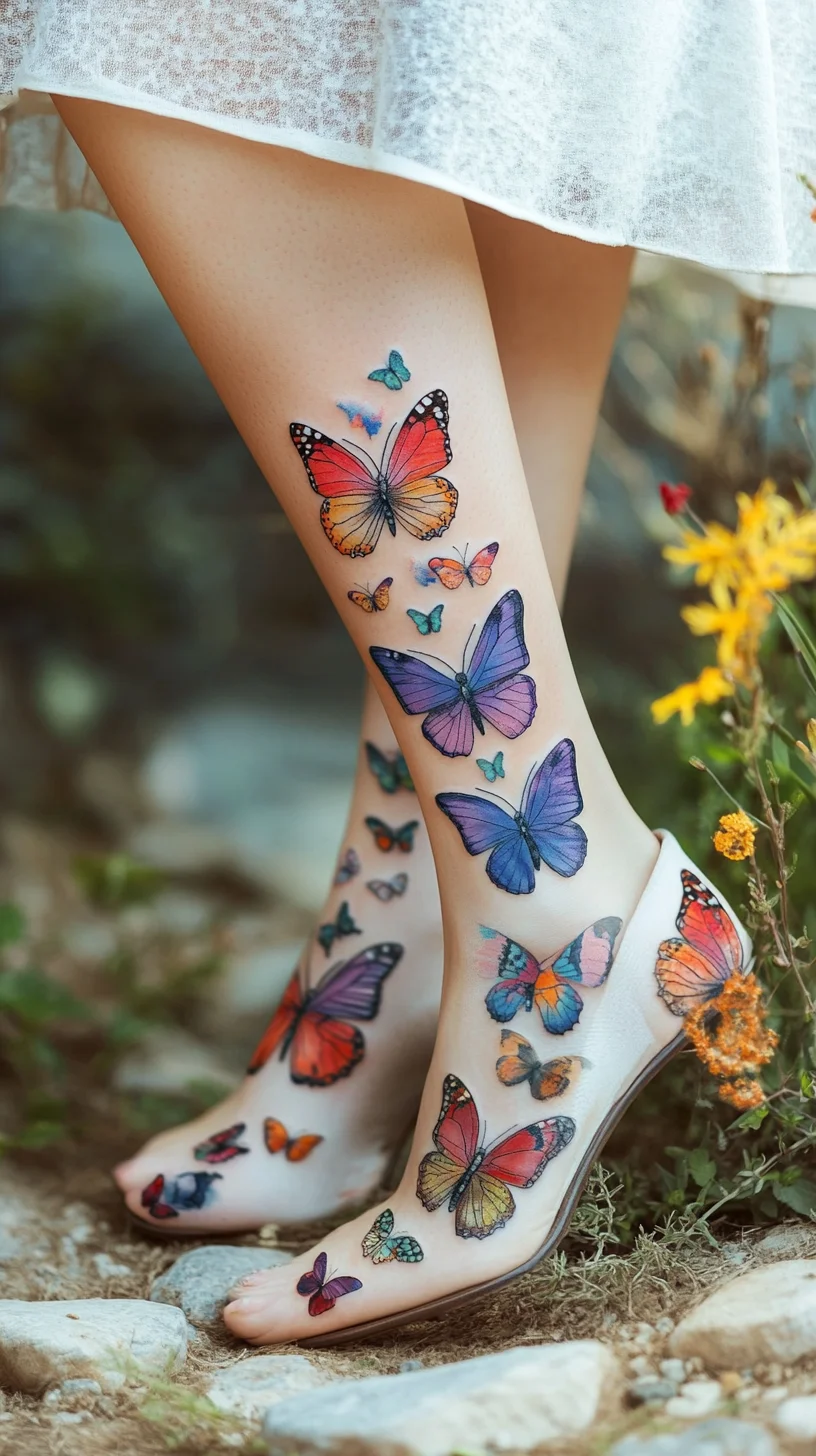 Transform Your Look with Enchanting Butterfly Tattoos: A Delicate Dance of Color