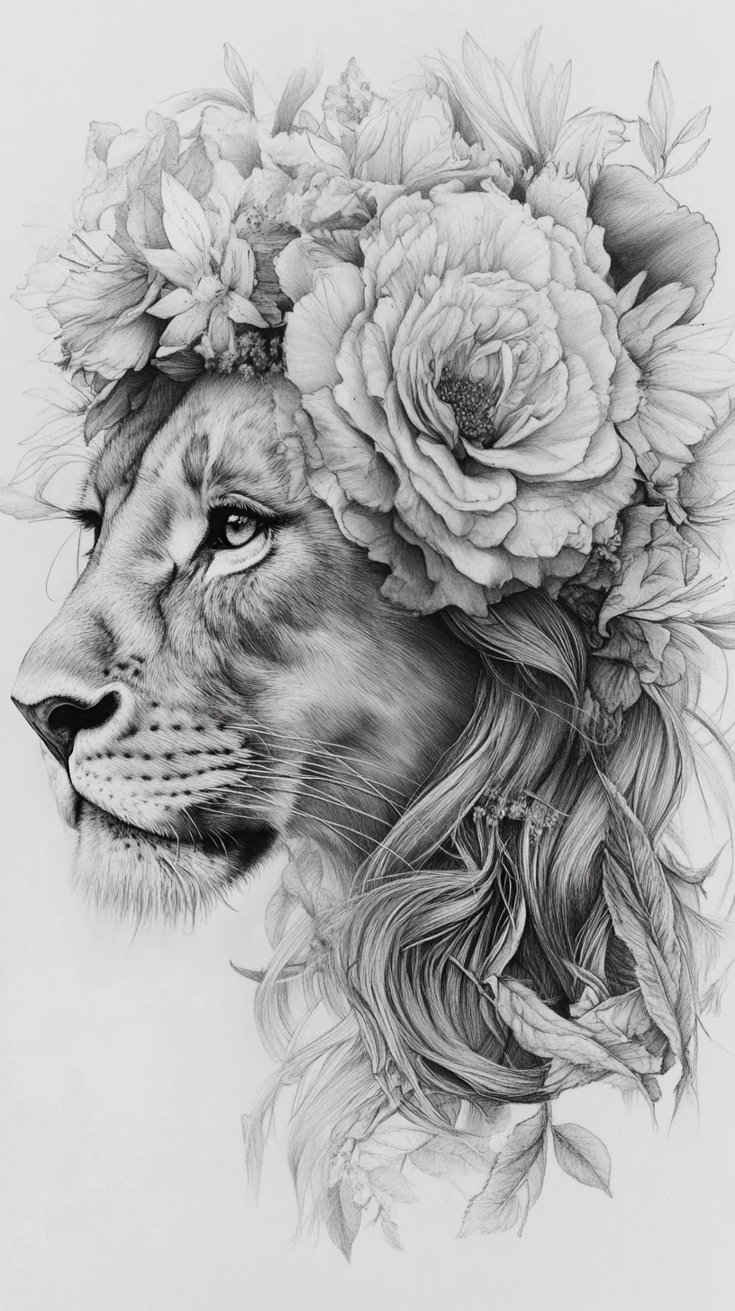 Unleash Your Inner Wild: Floral and Fierce Lion-Inspired Hair Art