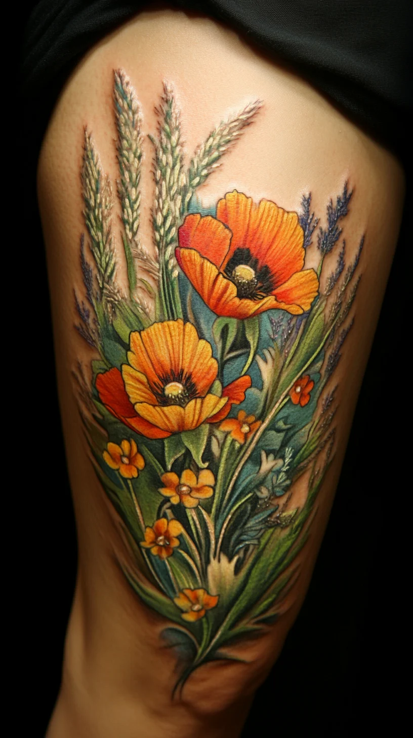 Vibrant Floral Tattoos: A Celebration of Nature’s Beauty on Your Skin