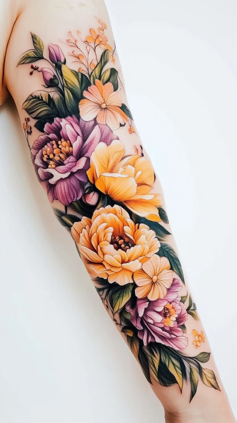 Vibrant Floral Tattoos: Bringing Nature's Beauty to Life on Your Skin