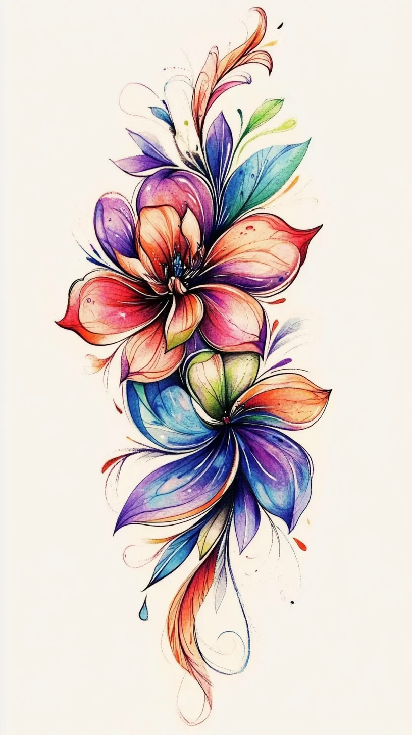 Vibrant Floral Tattoos: Embrace Your Colorful Side With Nature-Inspired Art