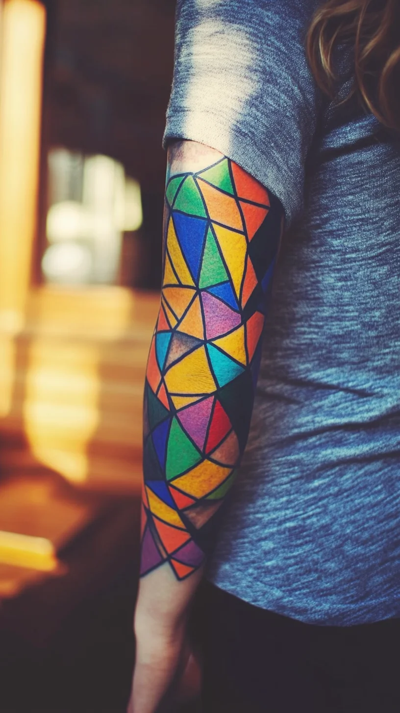 Vibrant Geometric Tattoos: A Dazzling Expression of Artistry and Individuality