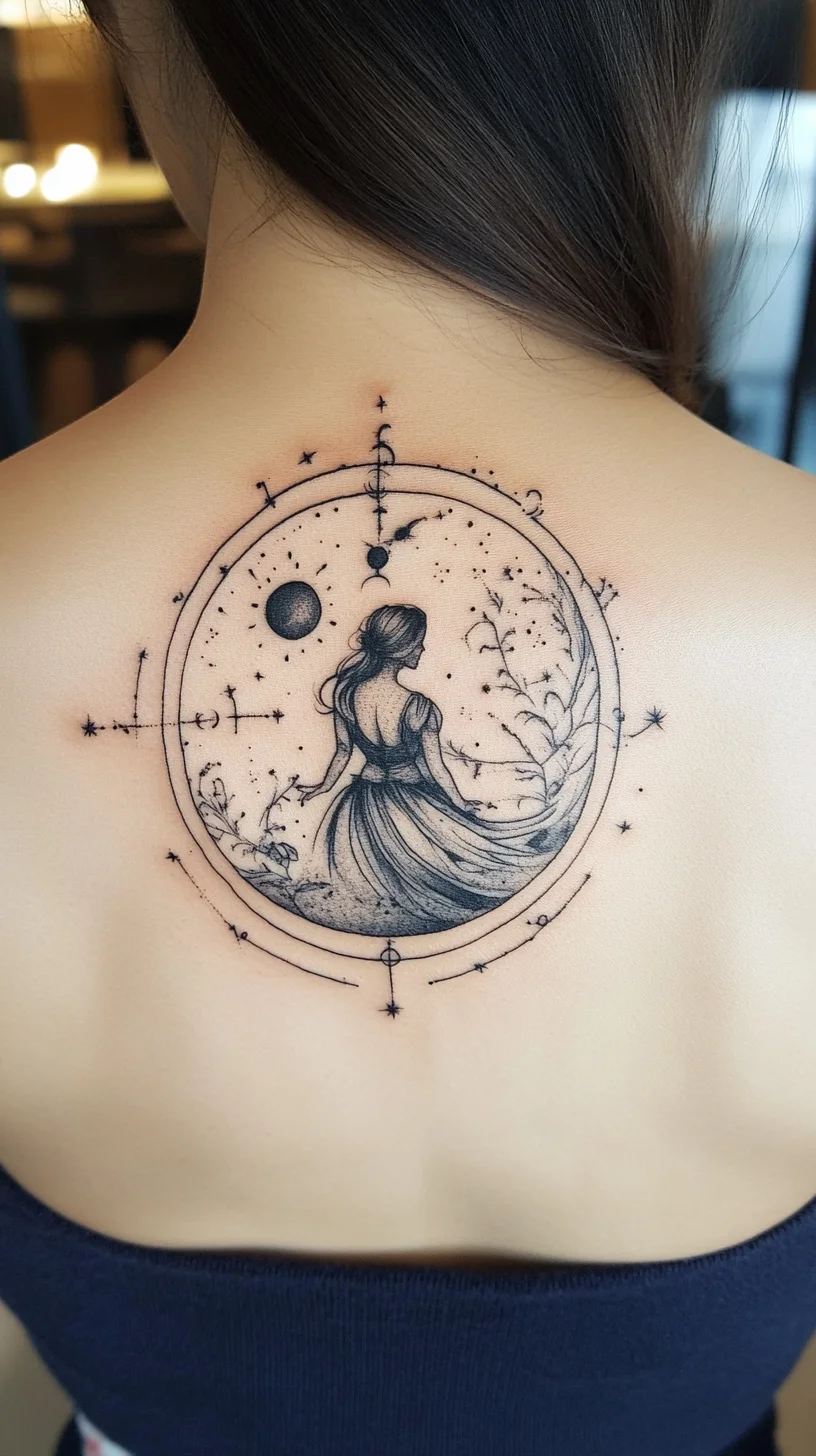 Whimsical Cosmic Elegance: A Tattoo that Tells a Story